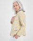 Women's Houndstooth Faux Double-Breasted Jacket