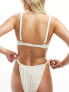 Фото #3 товара South Beach ruched underwire bikini top in cream