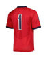 Фото #2 товара Men's #1 Red Jackson State Tigers Team Wordmark Replica Football Jersey