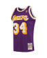 Men's Shaquille O'Neal Purple Los Angeles Lakers Hardwood Classics Swingman Jersey