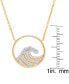 ფოტო #3 პროდუქტის Diamond Accent Wave Gold Plate Necklaces