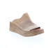 Фото #4 товара Miz Mooz Gianna P65003 Womens Brown Leather Slip On Wedges Sandals Shoes