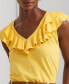 ფოტო #4 პროდუქტის Women's Ruffled Sleeveless Tee