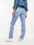 Фото #3 товара Stradivarius STR straight leg jean in medium wash