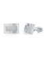 ფოტო #1 პროდუქტის Stainless Steel, Rectangle CZ Cuff Links