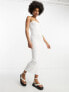 ASOS DESIGN Tall knitted bandeau midi dress in white