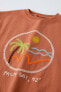 Embroidered island t-shirt