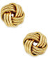 ფოტო #1 პროდუქტის Love Knot Polished & Textured Stud Earrings in 14k Gold