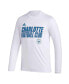 Фото #3 товара Men's White Charlotte FC Jersey Hook AEROREADY Long Sleeve T-shirt