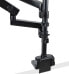 Фото #3 товара Desk Mount Dual Monitor Arm - Full Motion Monitor Mount for 2x VESA Displays up to 32" (17lb/8kg) - Vertical Stackable Arms - Height Adjustable/Articulating - Clamp/Grommet - Clamp - 16 kg - 81.3 cm (32") - 100 x 100 mm - Height adjustment - Black