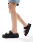 Фото #4 товара Stradivarius two strap buckle sandal in black