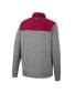 Фото #2 товара Men's Gray, Maroon Arizona State Sun Devils Putter Herringbone Full-Zip Jacket