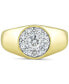 Фото #3 товара Men's Lab Grown Diamond Cluster Ring (1 ct. t.w.) in 10k Gold