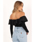 ფოტო #5 პროდუქტის Womens Cloe Off Shoulder Top