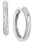 ფოტო #2 პროდუქტის Diamond Twist Hoop Earrings (1/4 ct. t.w.) In Sterling Silver, 14K Gold-Plated Sterling Silver or 14K Rose Gold-Plated Sterling Silver