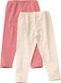 Leggings, rosa + beige, Gr. 122, 2 St