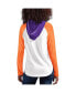 Фото #2 товара Women's White, Orange Clemson Tigers From the Sideline Raglan Long Sleeve Hoodie T-shirt