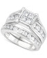 ფოტო #1 პროდუქტის Diamond Princess Quad Channel Bridal Set (2 ct. t.w.) in 14k White Gold