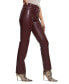 ფოტო #3 პროდუქტის Women's Kelly Faux-Leather Straight-Leg Pants