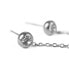 Long asymmetric steel earrings Infinity Silver