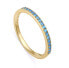 Elegantní pozlacený prsten s modrými zirkony Trend 9118A014