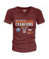 ფოტო #3 პროდუქტის Women's Maroon Virginia Tech Hokies 2022 ACC Men's Basketball Conference Tournament Champions V-Neck T-shirt