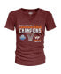 Фото #3 товара Women's Maroon Virginia Tech Hokies 2022 ACC Men's Basketball Conference Tournament Champions V-Neck T-shirt