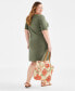 Фото #2 товара Plus Size Solid Boat-Neck Dress, Created for Macy's