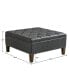 Фото #7 товара Lindsey 36" Tufted Square Wood Frame Cocktail Ottoman