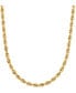 ფოტო #1 პროდუქტის Men's Glitter Rope 24" Chain Necklace (4.5mm) in 14k Gold