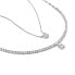 Charming silver necklace with zircons Tesori SAIW107