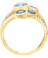 ფოტო #3 პროდუქტის Multi-Gemstone (2 ct. t.w.) & Diamond (1/10 ct. t.w.) Ring in 14k Gold
