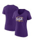 ფოტო #1 პროდუქტის Women's Purple Minnesota Vikings Hometown Defensive Stand V-Neck T-Shirt