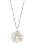 Фото #1 товара EFFY Collection eFFY® Diamond Intertwining 18" Pendant Necklace (1/4 ct. t.w.) in Sterling Silver & 14k Gold-Plate