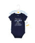 ფოტო #2 პროდუქტის Baby Boys Cotton Bodysuits, Newest Family Member, 3-Pack