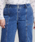 Фото #5 товара Plus Size Seam-Front Straight-Leg Jeans
