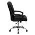 Фото #1 товара Mid-Back Black Leather Swivel Manager'S Chair With Arms
