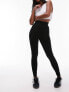 Topshop Petite high waisted legging in black