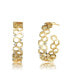 ფოტო #1 პროდუქტის 14K Gold Plated Clear Round Cubic Zirconia Open Hoop Earrings