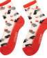 Women's Lipsticks Lips 2 Pairs of Sheer Crew Socks