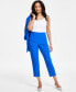 Фото #1 товара Women's High Rise Tapered Cropped Pants, Created for Macy's