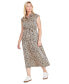 Women's Tonal Jacquard Cap-Sleeve Midi Shirtdress, Created for Macy's