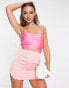 Фото #1 товара ASOS DESIGN – Satin-Top mit Riemchen in Rosa