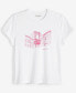 Women's Crewneck Graphic T-Shirt, Created for Macy's Pink Jewel Cmb, M - фото #5