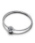 ფოტო #1 პროდუქტის Moments Sterling Silver Encircled Clasp Bangle