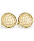 Gold-Layered Seated Liberty Silver Dime Rope Bezel Coin Cuff Links