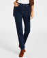 Фото #4 товара Petite High-Rise Natural Straight-Leg Jeans, Petite & Petite Short, Created for Macy's