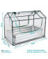 Фото #4 товара Galvanized Steel Raised Bed with Greenhouse - Clear - 4 ft x 2 ft