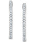 ფოტო #4 პროდუქტის Diamond In & Out Small Hoop Earrings (1/4 ct. t.w.) in 10k White Gold
