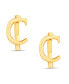 ფოტო #7 პროდუქტის Gold-Tone Letter "A" Initial Huggie Hoop Earring